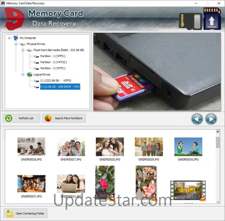 Freeware Memory Card Data Recovery Tool 2.2.0.0