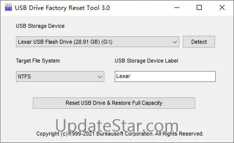 USB Drive Factory Reset Tool 3.0