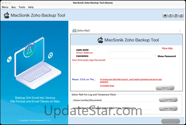 MacSonik Zoho Backup Tool 21.9