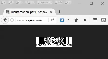 ASPX PDF417 Barcode Script 19.01