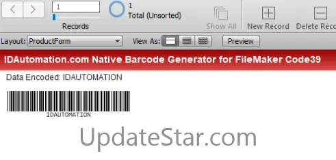 Filemaker Code 39 Generator 18.03