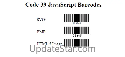 JavaScript Code 39 Generator 18.03