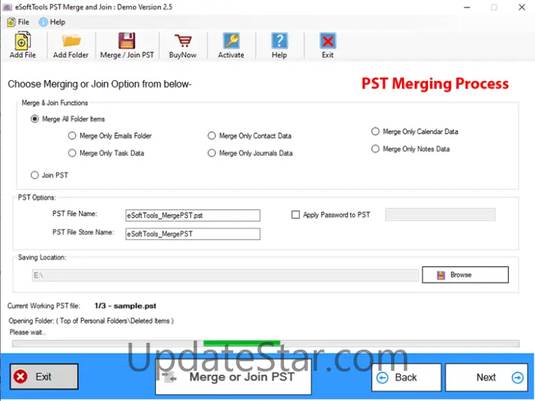 eSoftTools PST Merge and Join Software 2.5