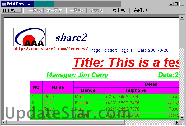 Print Preview ActiveX Control 1.40