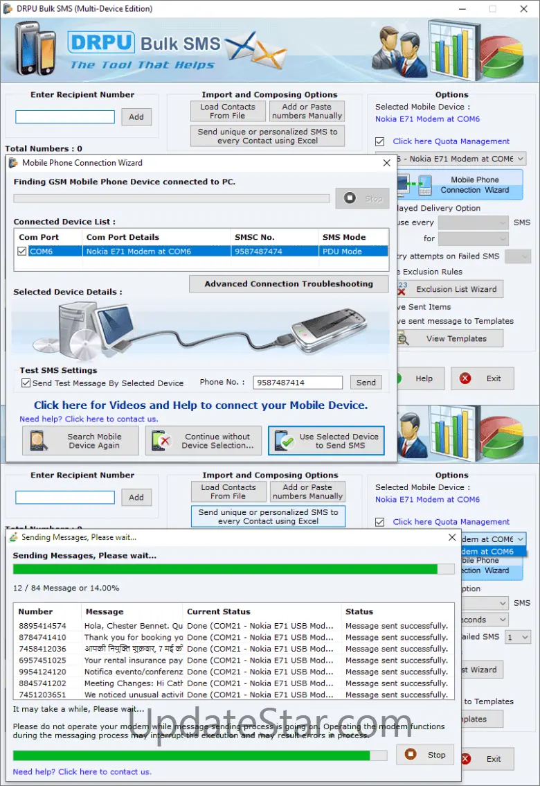 Multiple Device Bulk Text Messaging Tool 9.3.2.6