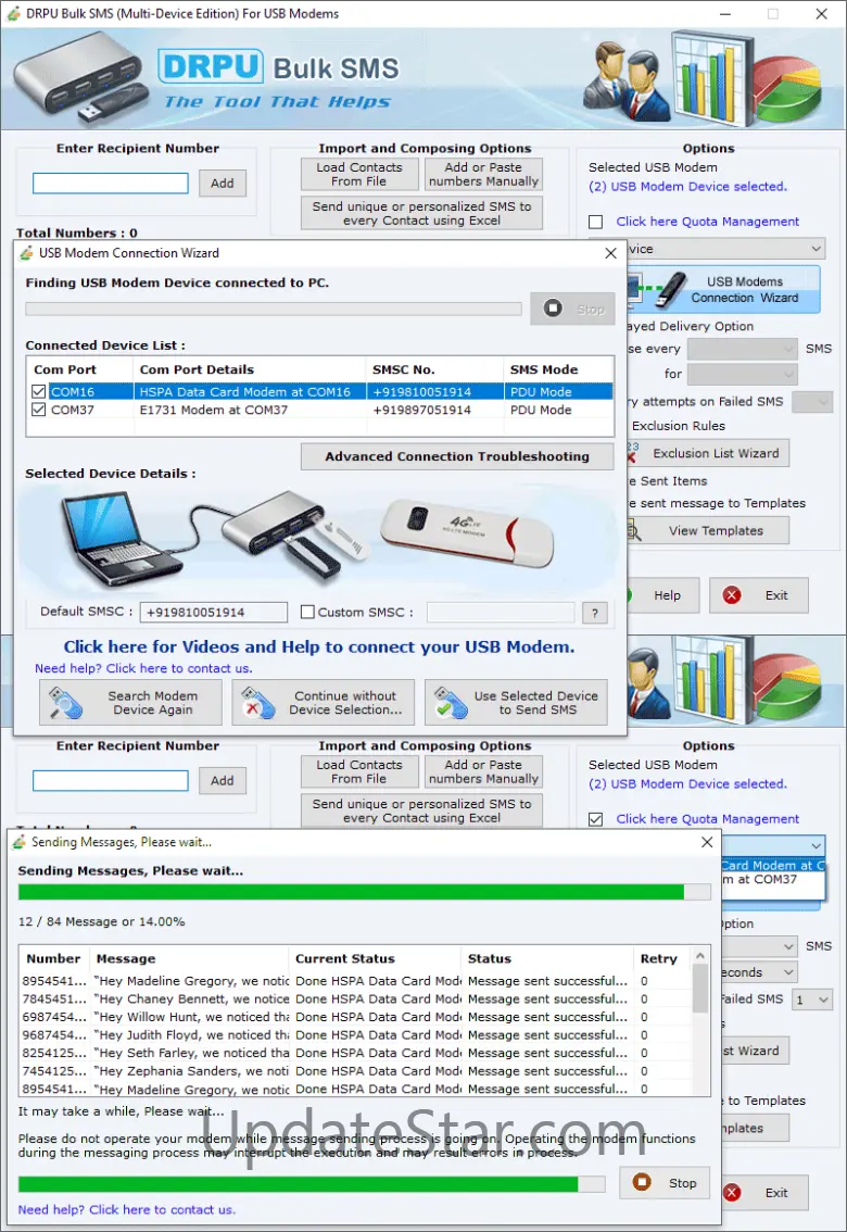 Bulk SMS Software for USB Modems 9.3.2.6