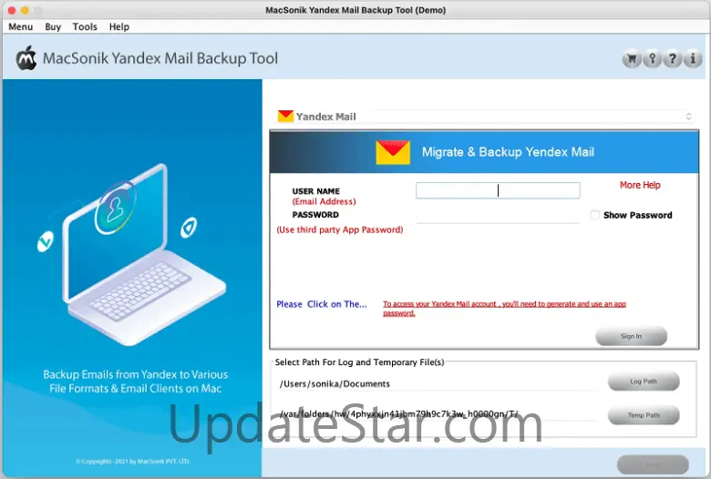 MacSonik Yandex Mail Backup Tool 21.9