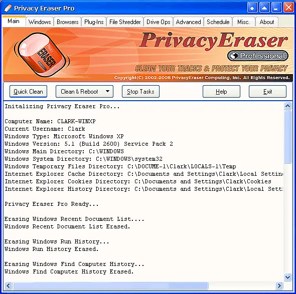 Privacy Eraser Pro 9.95