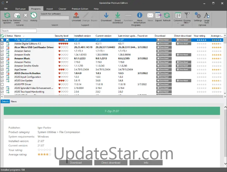 UpdateStar Premium Edition 15.0.1962