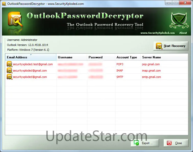 Password Decryptor for Outlook 14.0