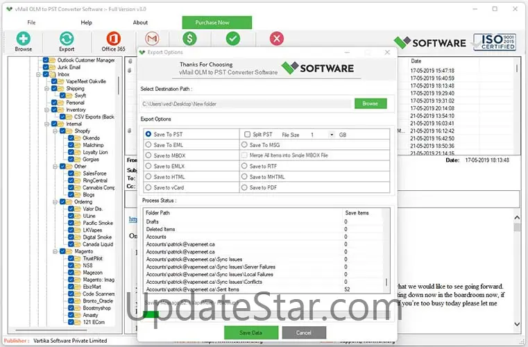 vMail OLM to MBOX Converter 2.0