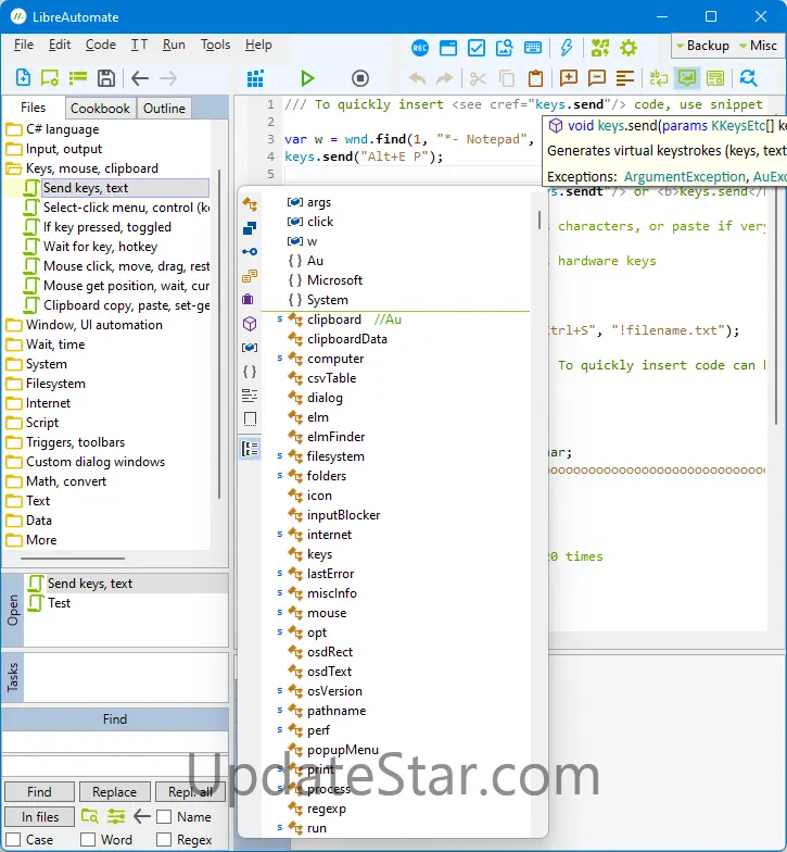LibreAutomate C# 0.10