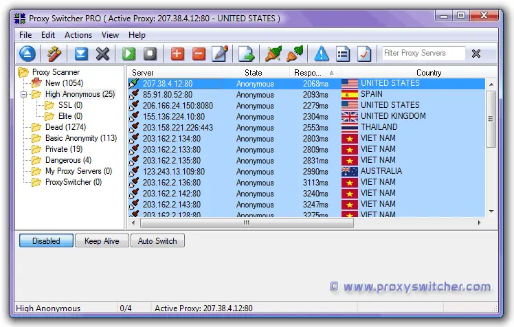 Proxy Switcher Standard 7.5.0