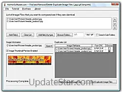Find and remove/delete image files 9.1