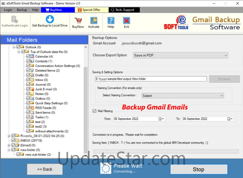 eSoftTools Gmail Backup Software 2.0