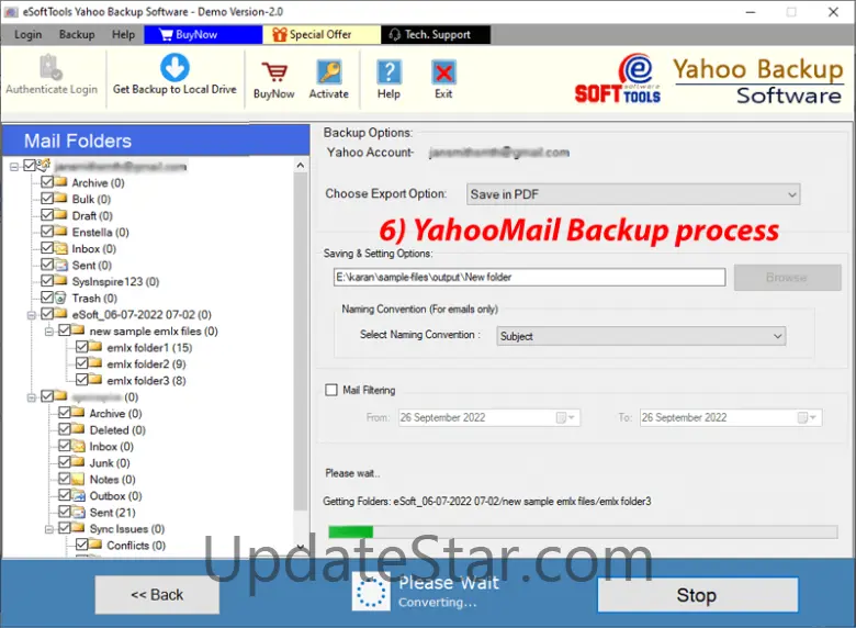 eSoftTools Yahoo Backup Software 2.0