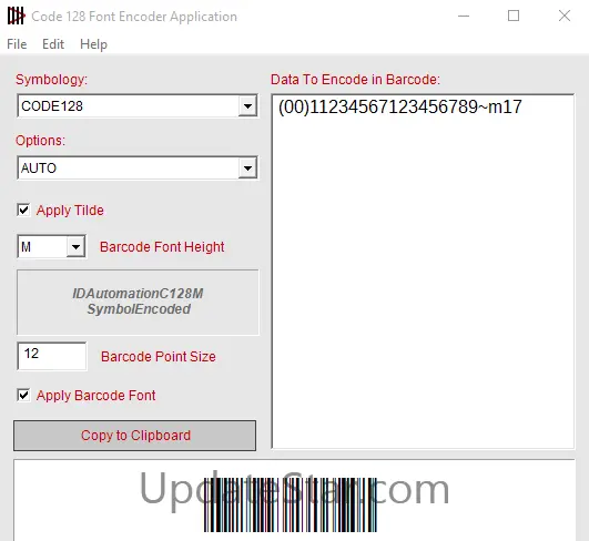 Code 128 Font Encoder App 2023