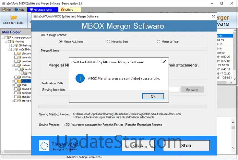 eSoftTools MBOX Splitter and Merger soft 2.5