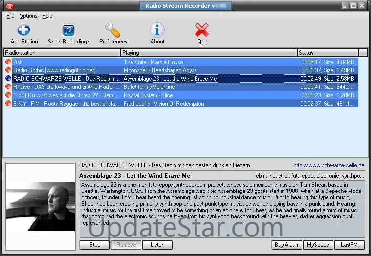GSA Radio Stream Recorder 1.62