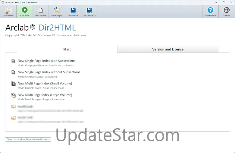 Arclab Dir2HTML Free 4.0