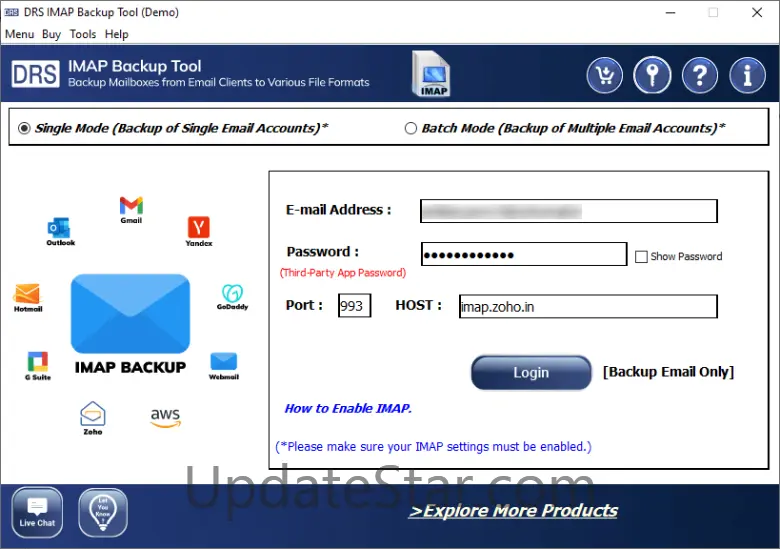MigrateEmails IMAP Backup Tool 23.5