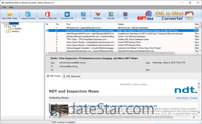 eSoftTools EML to Gmail Converter 3.0