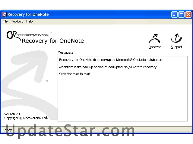 OneNote Password Recovery 11.0.8050