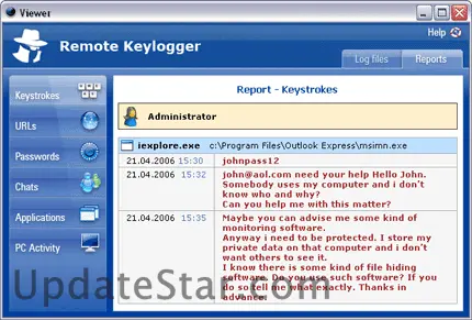 Remote Keylogger Software 3.4.1