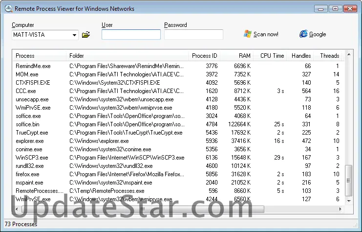 Remote Process Viewer 1.3.0.17