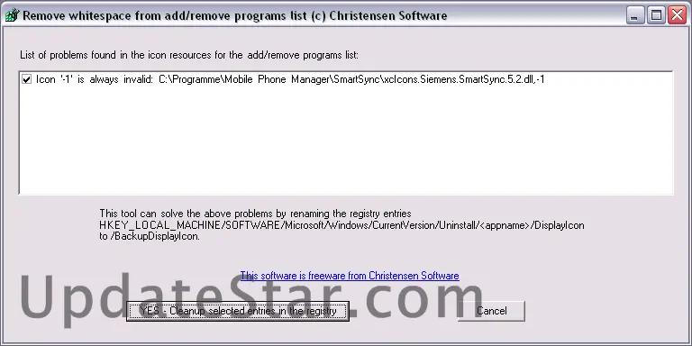 RemoveWhitespaceFromAddRemovePrograms 1.1