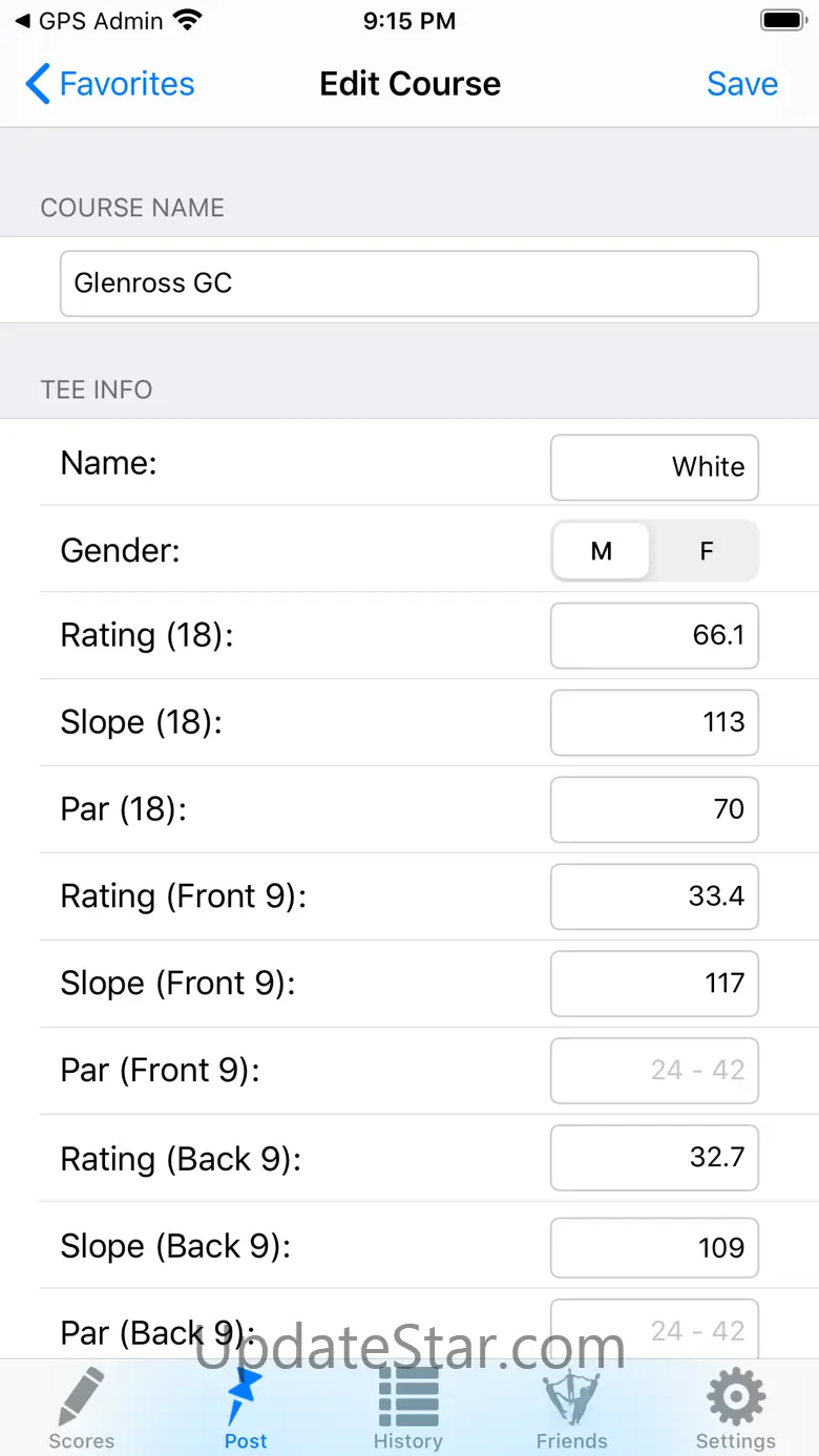 Golf Handicap Tracker & Scores 11.4