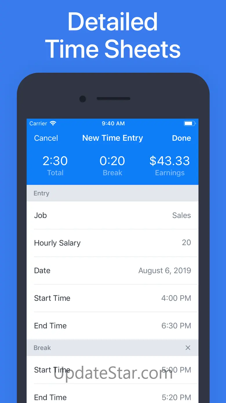 Hours - Tracker & Time Clock 2.2