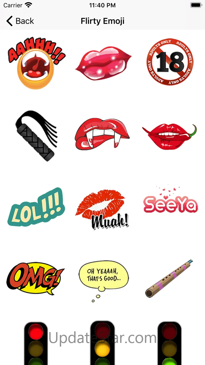Flirty Emoji Adult Stickers 3.1.1