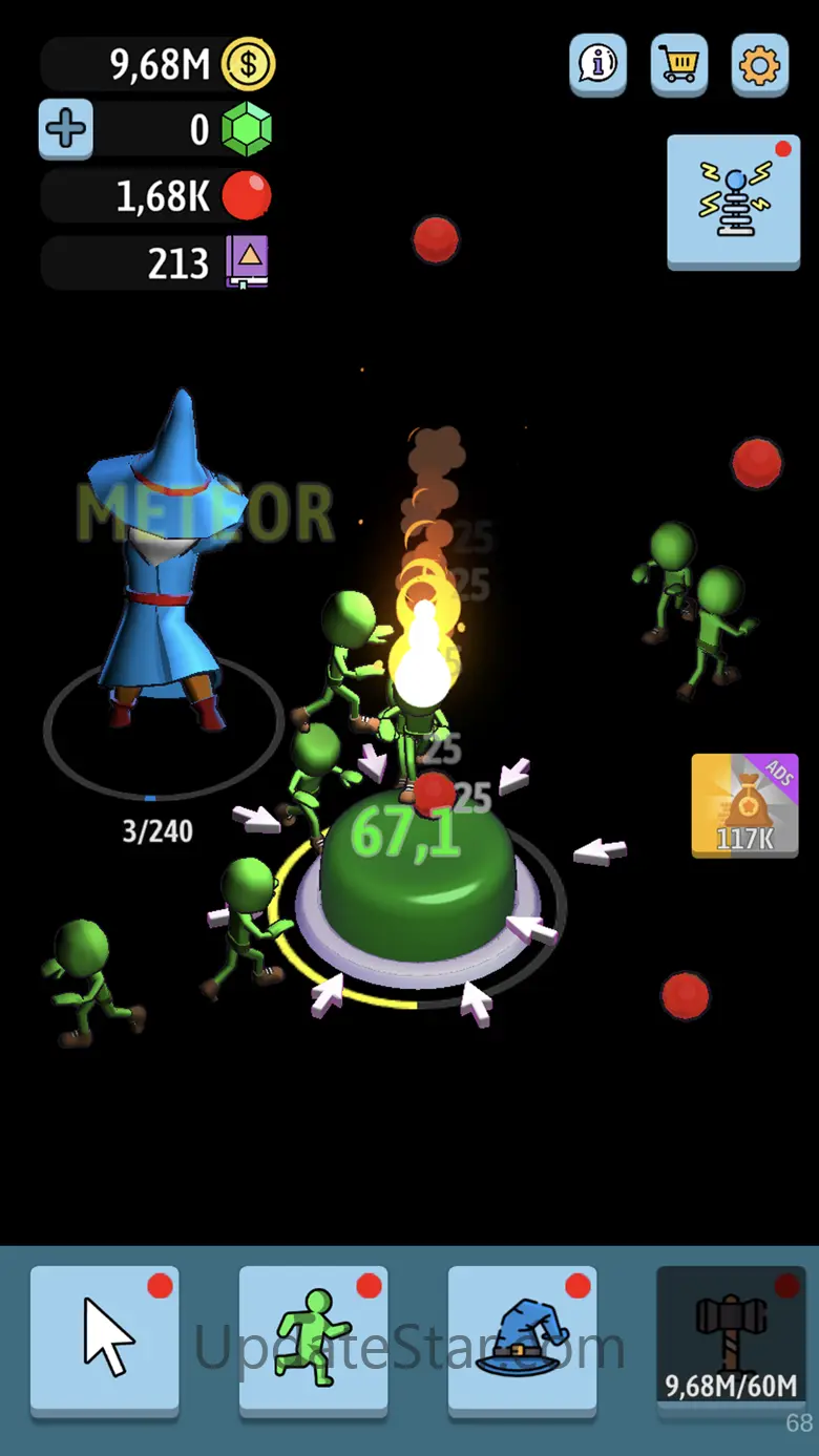 Green button: Idle clicker 4.3