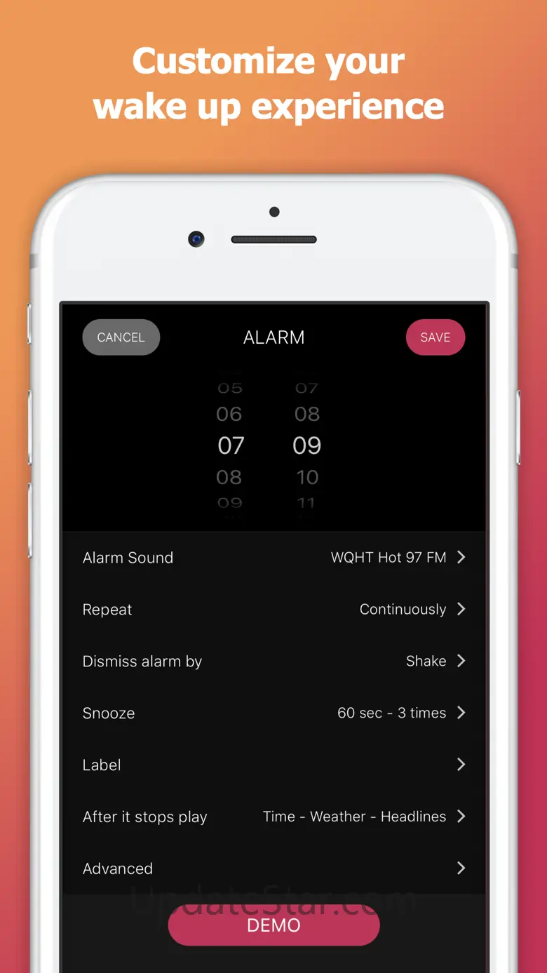 Alarm Clock App: myAlarm Clock 2.0.0