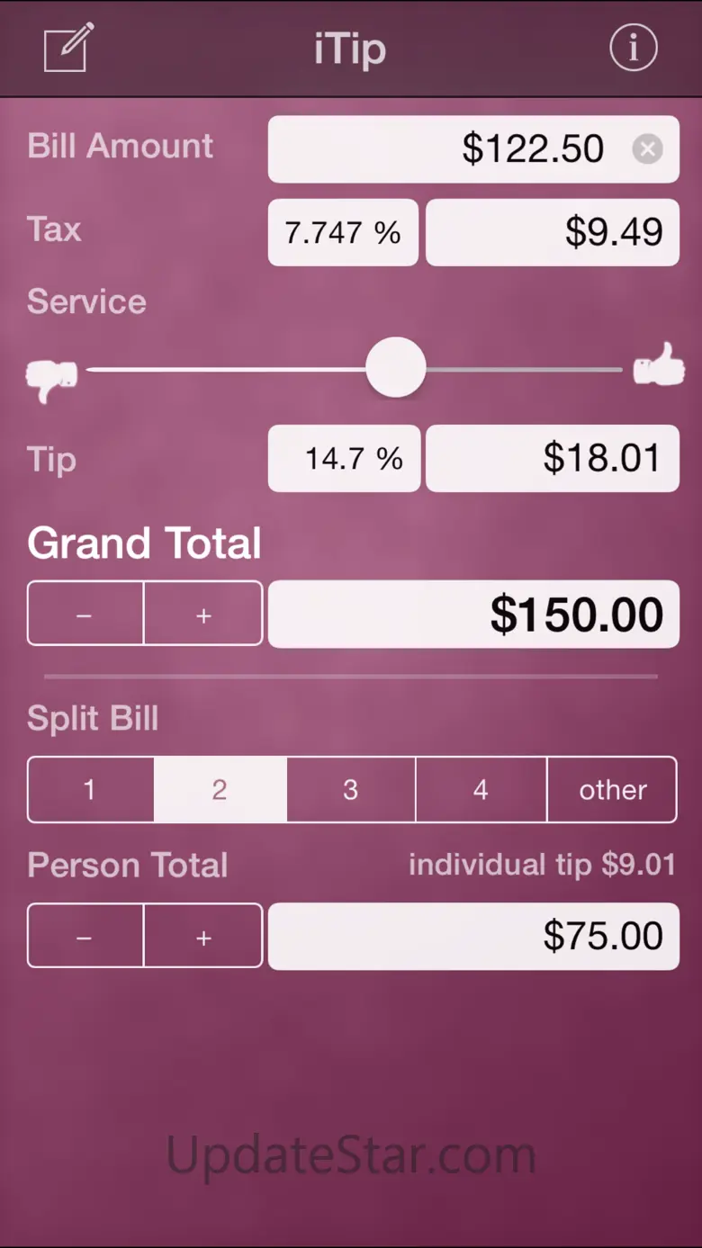 iTip Calc by PalaSoftware 1.16.1