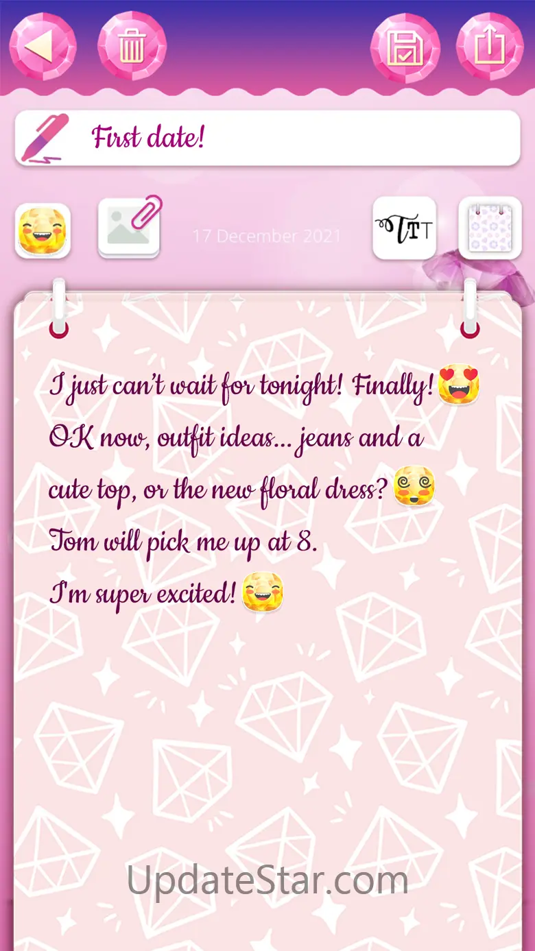 Diamond Diary Notes With Lock 1.2.7