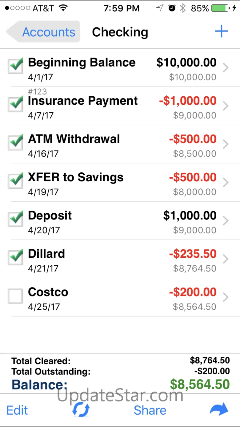 Accounts 2 Checkbook 9.9