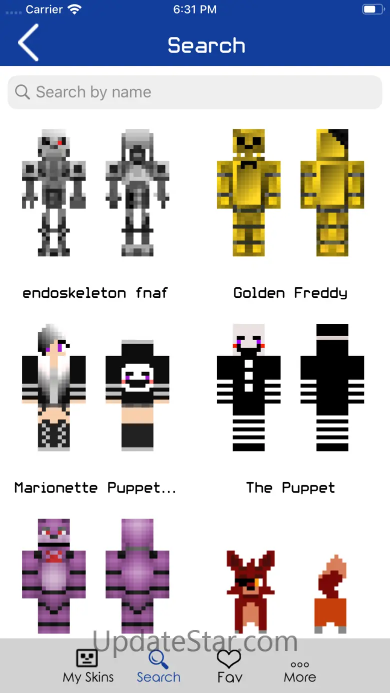 Skins for FNAF for Minecraft 1.1