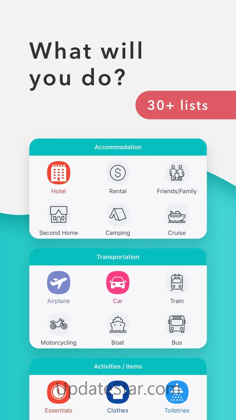 Packr Travel Packing List 2.8.4