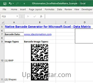 Excel Data Matrix 2D Barcode Generator 2023