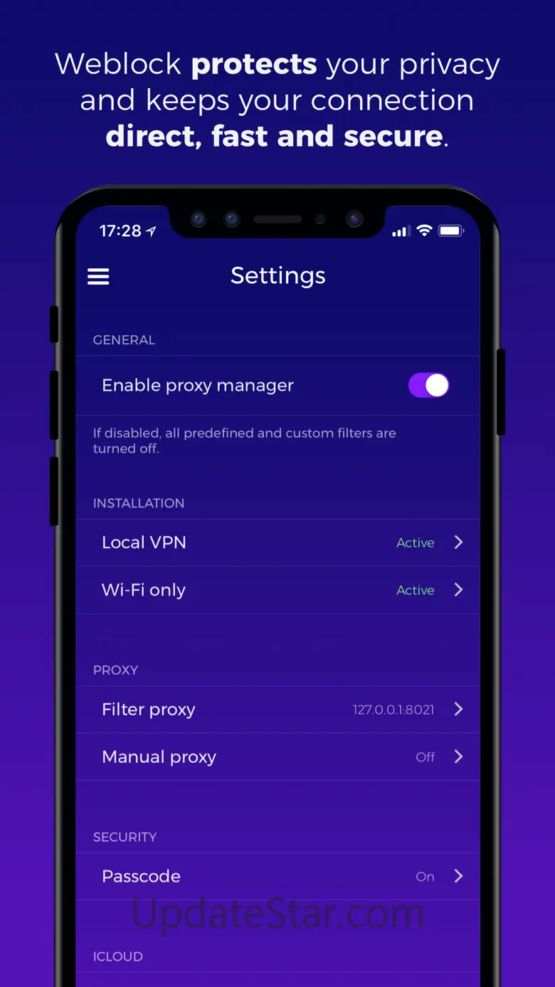 Weblock: adblock & proxy 5.3