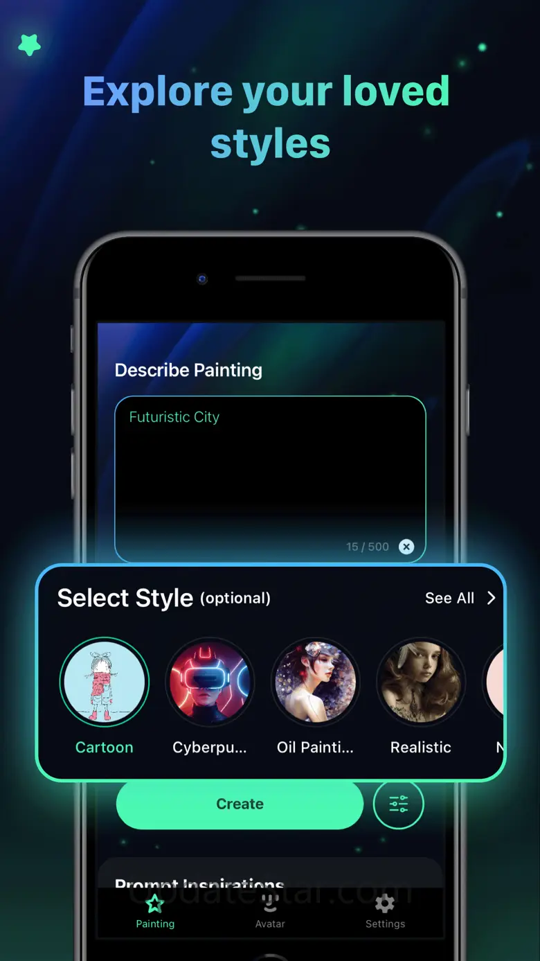 AI Painting: Generate Art Girl 2.3
