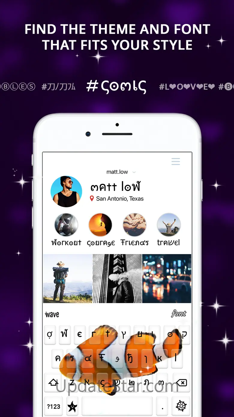 Fonts Keyboard with LED themes 4.5