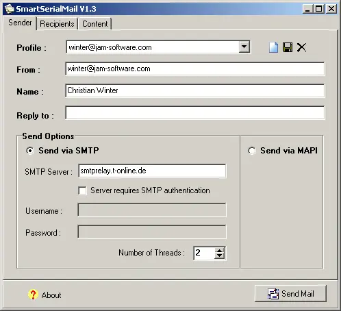 SmartSerialMail 7.3