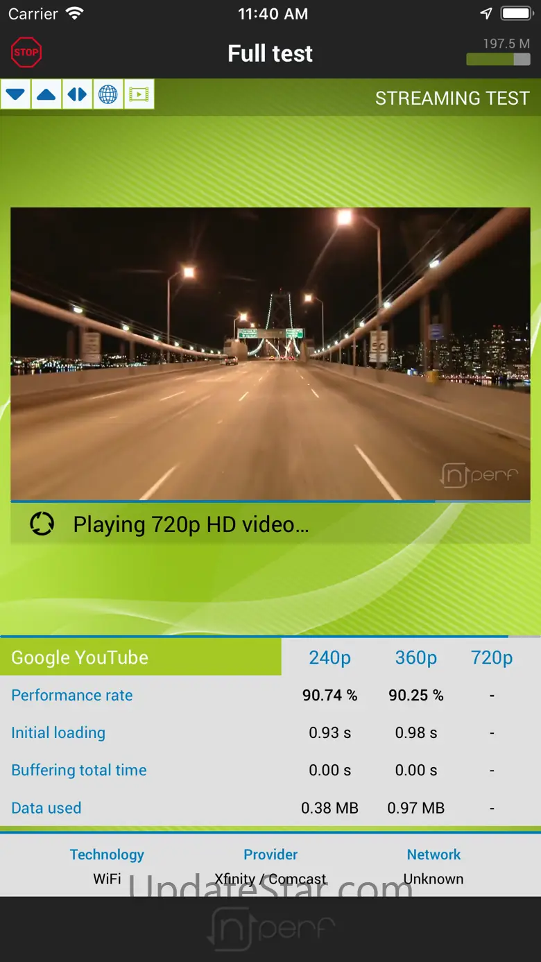 nPerf internet speed test 2.13.8