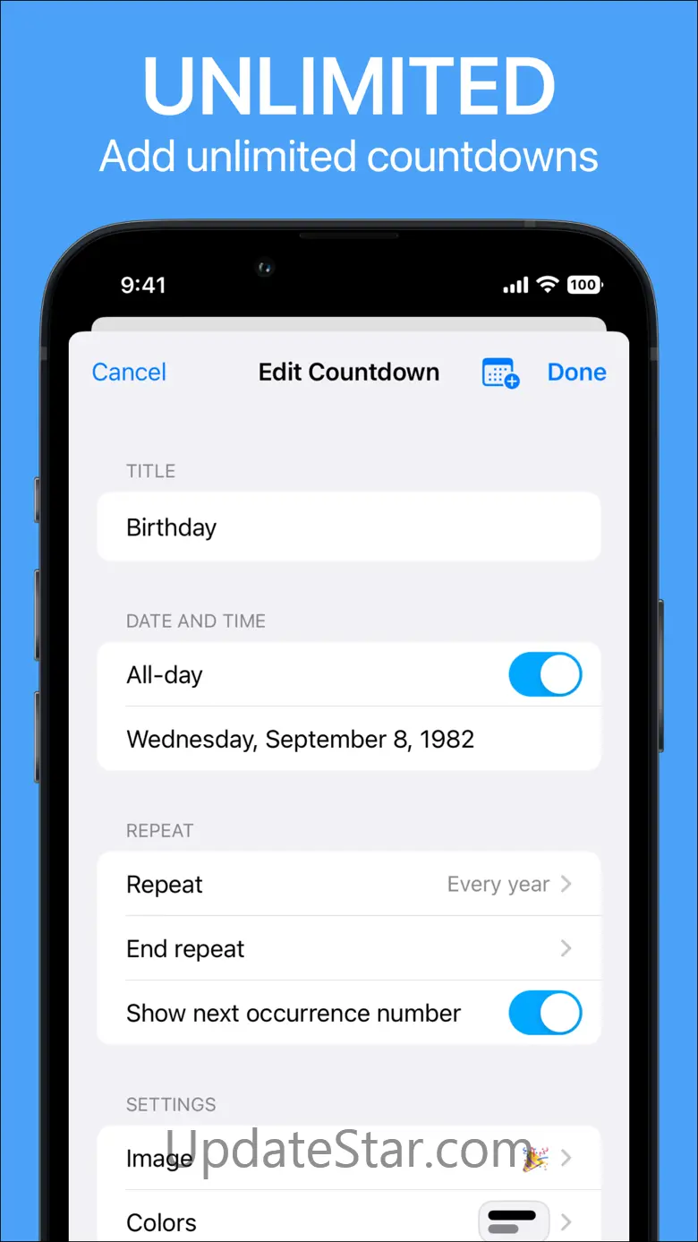 Countdowns - Event Day Counter 9.1.1