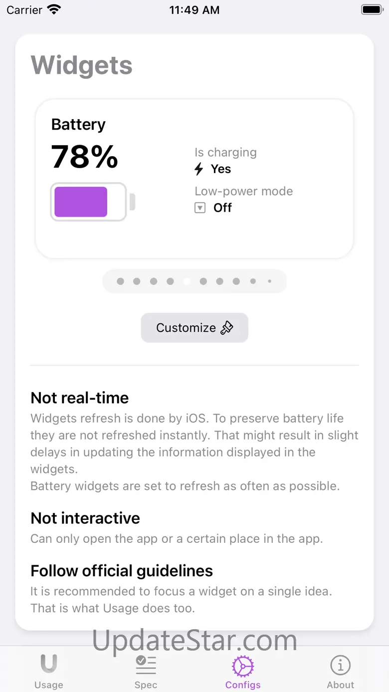 Usage Widgets 4.20.5