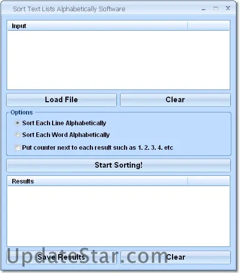 Sort Text Lists Alphabetically Software 7.0
