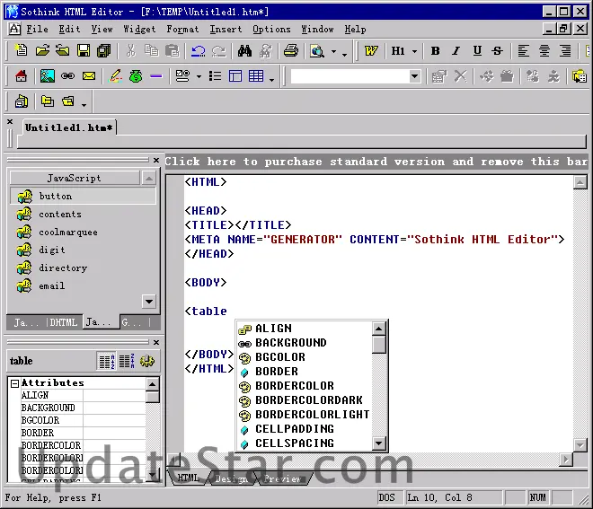 Sothink HTML Editor 2.5